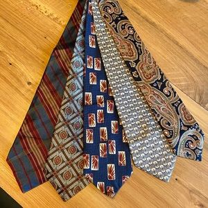 100% silk vintage men’s necktie lot #1